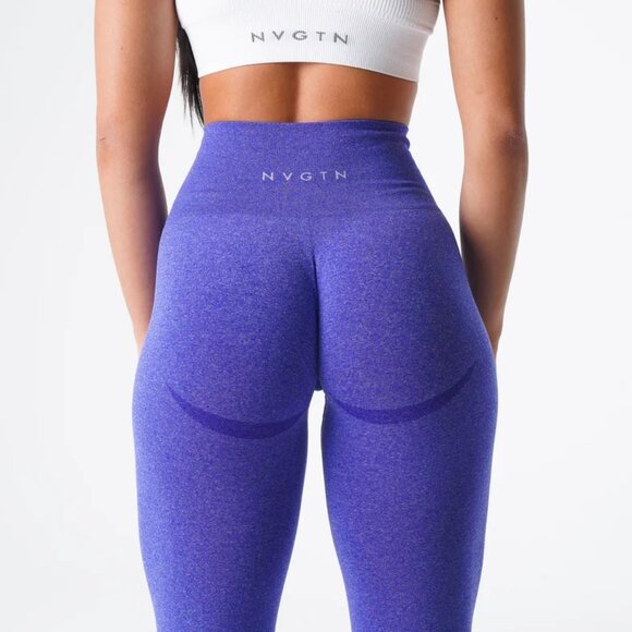 NEW NVGTN Electric Blue Curve Seamless Leggings - Picture 1 of 11